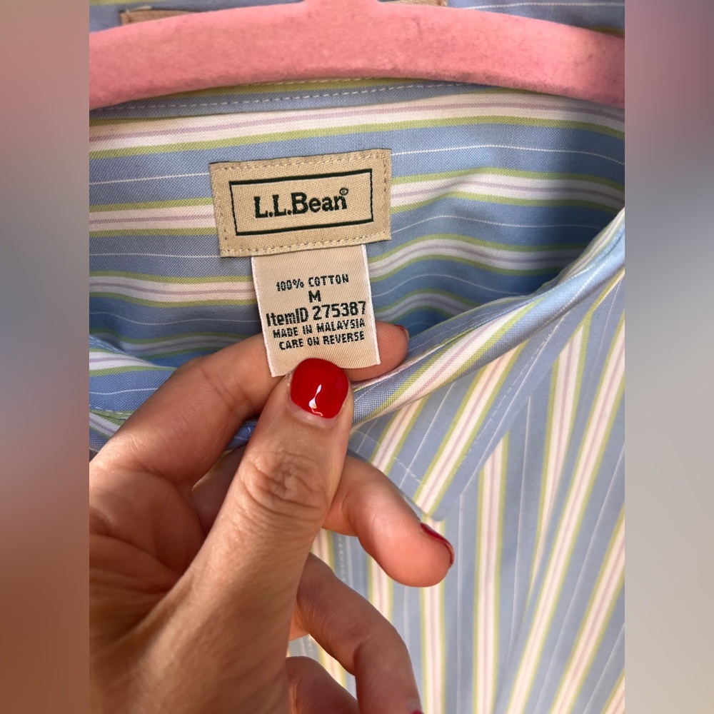 L.L. Bean Multicolor Striped Cotton Shirt